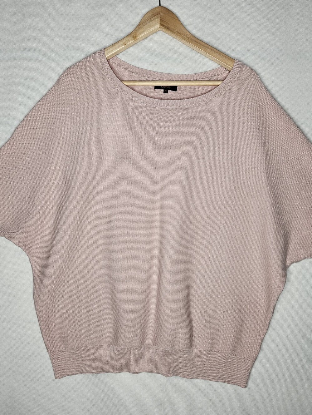 Quince Lightweight Cotton Cashmere Link-stitch Dolman Sweater Pink Heather XL - Picture 1 of 8